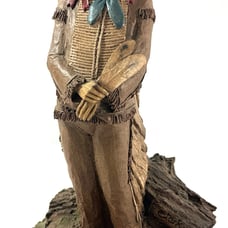 Tom Clark Hallow Horn Bear 1987 American Indian Sculpture 12x7