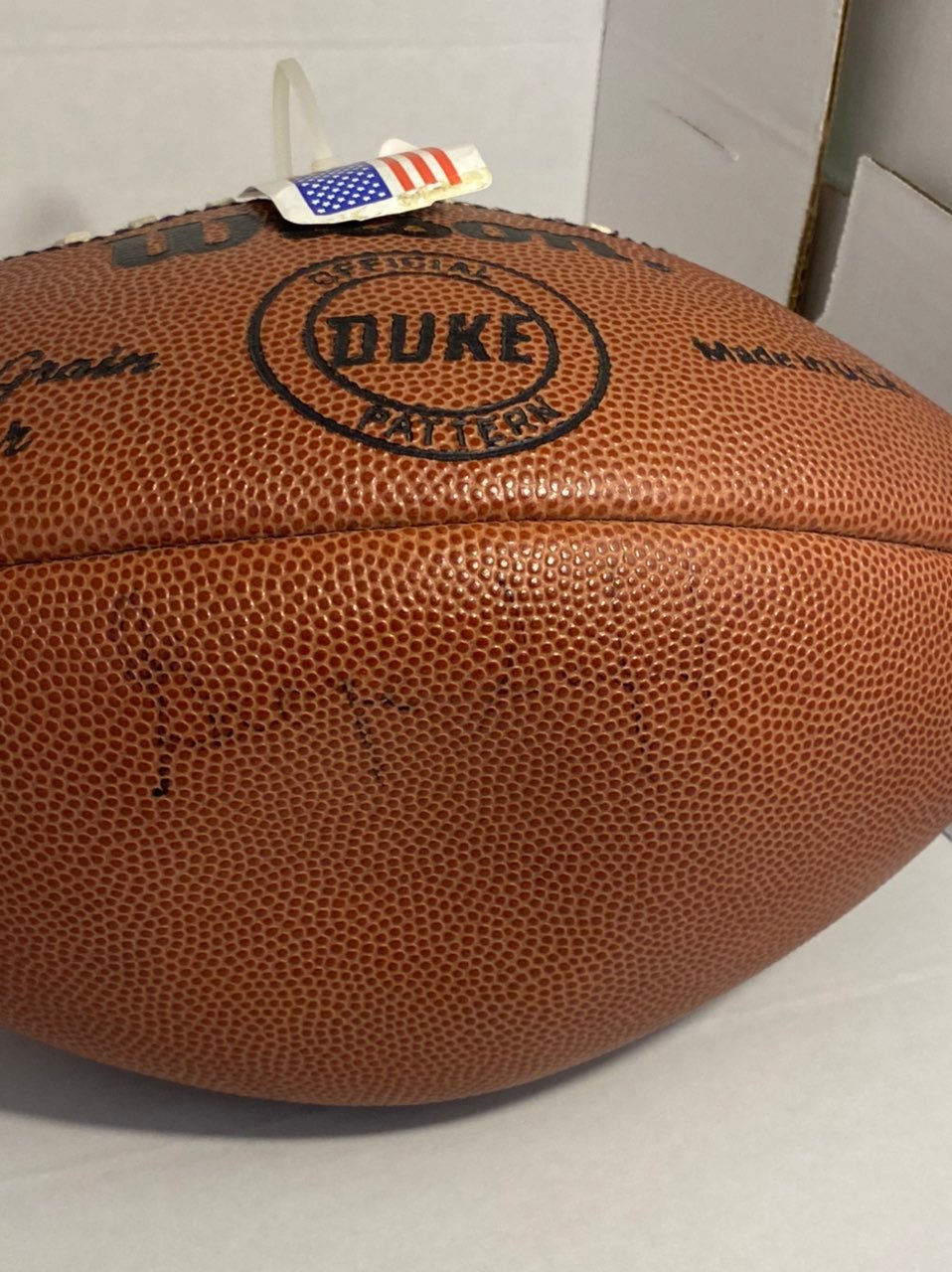 George Seifert Signed Wilson THE DUKE NFL Foodball