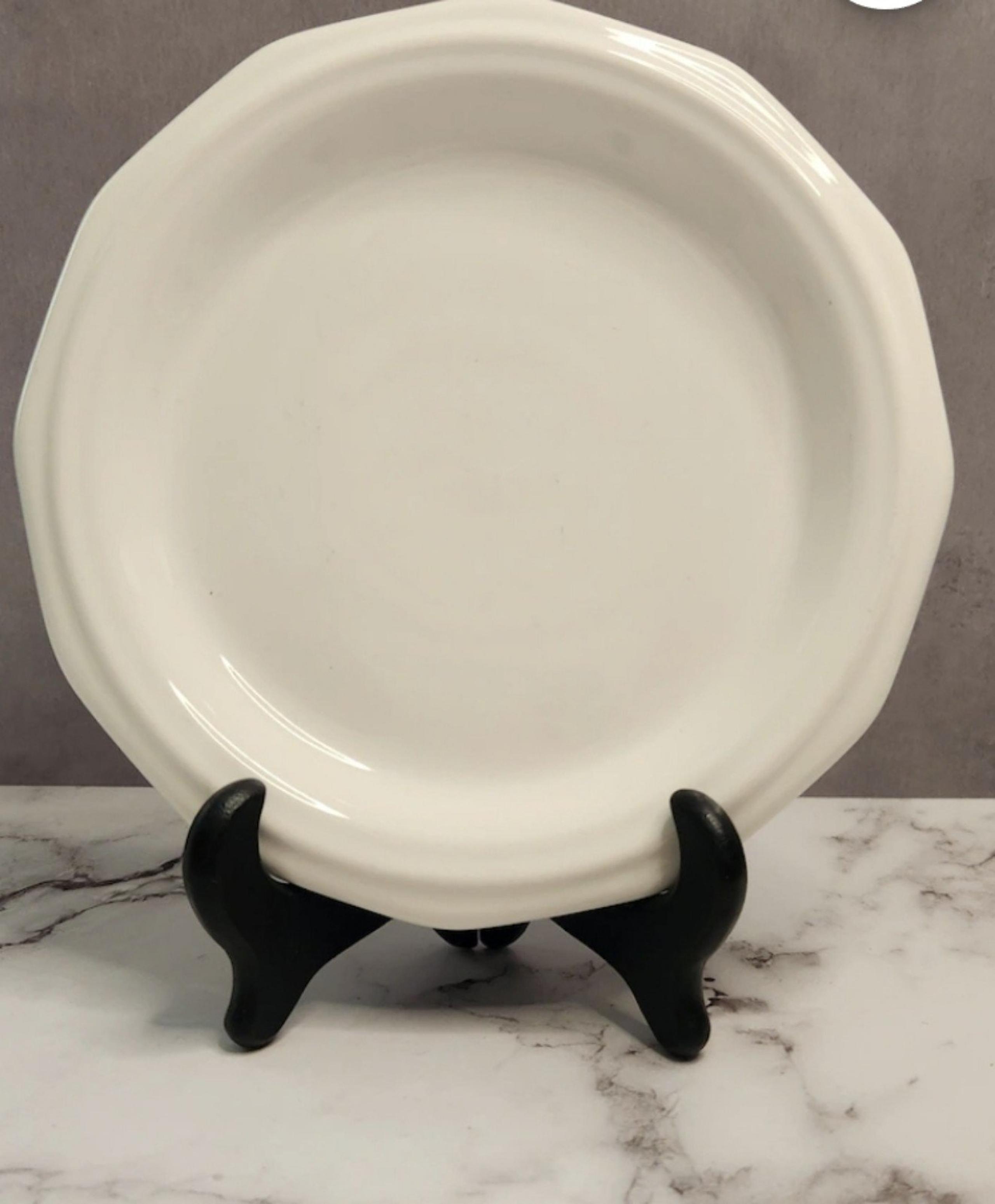 PAIR OF VNTG 1980S PFALTZGRAFF "GAZEBO WHITE" 7¼" SALAD PLATES