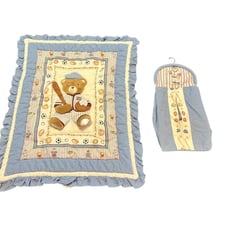 Kidsline 3D Sports Baseball Bear Baby Comforter and Diaper Stacker AS IS (READ)