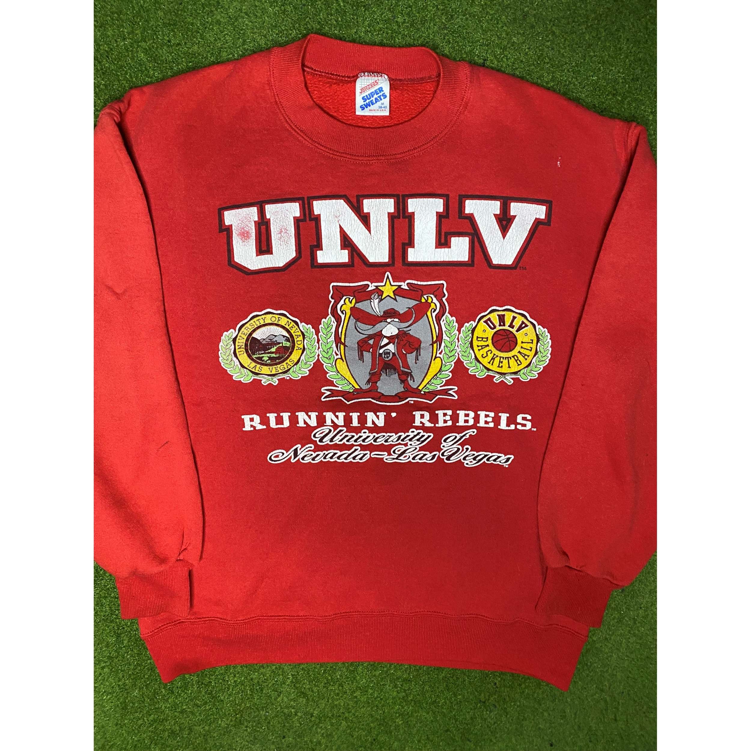 80s UNLV Runnin Rebels - Vintage University Sweatshirt (Medium)
