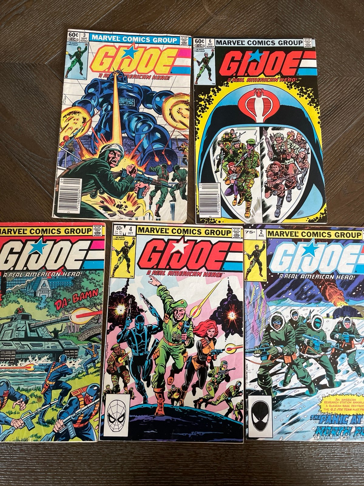 Lot of 5 Marvel Vintage G.I.JOE Comics #2-6