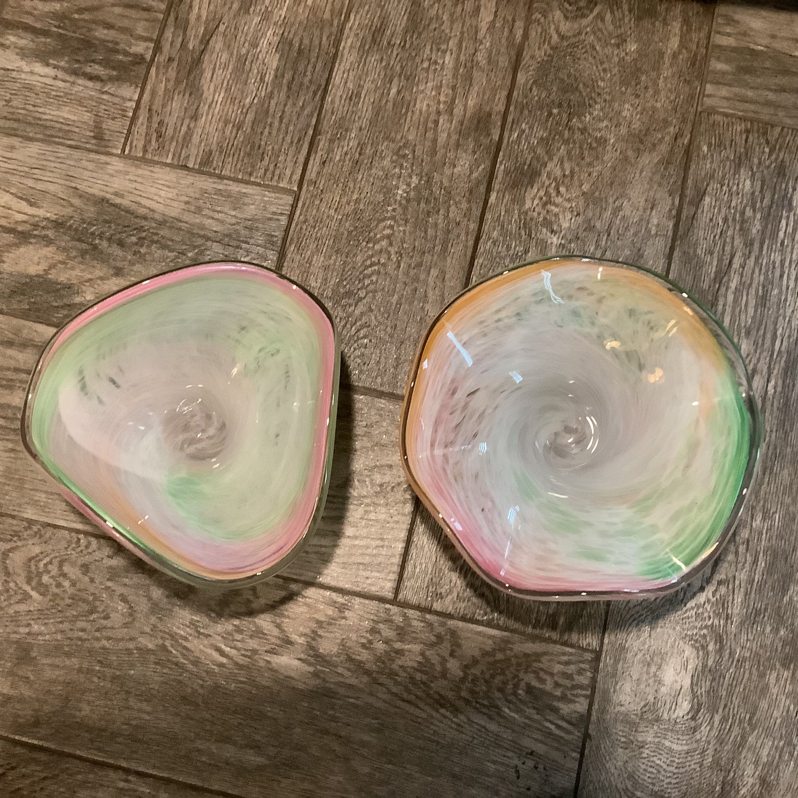 Two beautiful art glass bowls