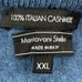 Mantovani Studio Blue Pure Cashmere Long Sleeve V-Neck Sweater Mens Size 2XL