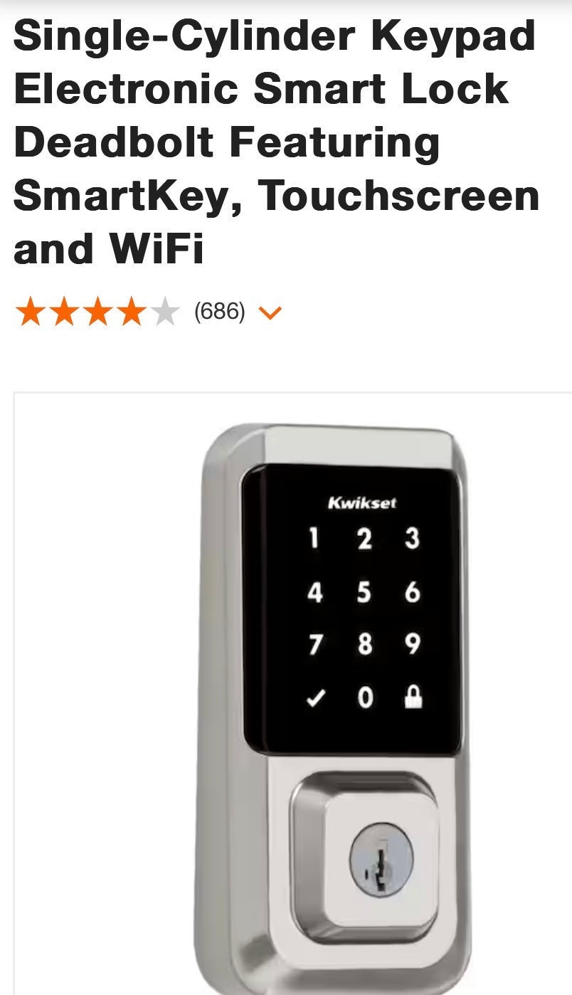 New Kwikset Halo touchscreen wifi enabled smart lock