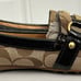 Coach Signature Loafers fabric Patent Leather Tan Brown Felisha Women’s Size 10B