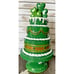 Lucky Lane St Patricks Day SHAMROCK 3-TIER CAKE Green Gold and White