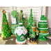 Lucky Lane St Patricks Day SHAMROCK 3-TIER CAKE Green Gold and White