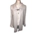 Patricia Nash,faux leather woven cape slit long sleeves jeweled clasp neckline