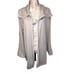 Patricia Nash,faux leather woven cape slit long sleeves jeweled clasp neckline