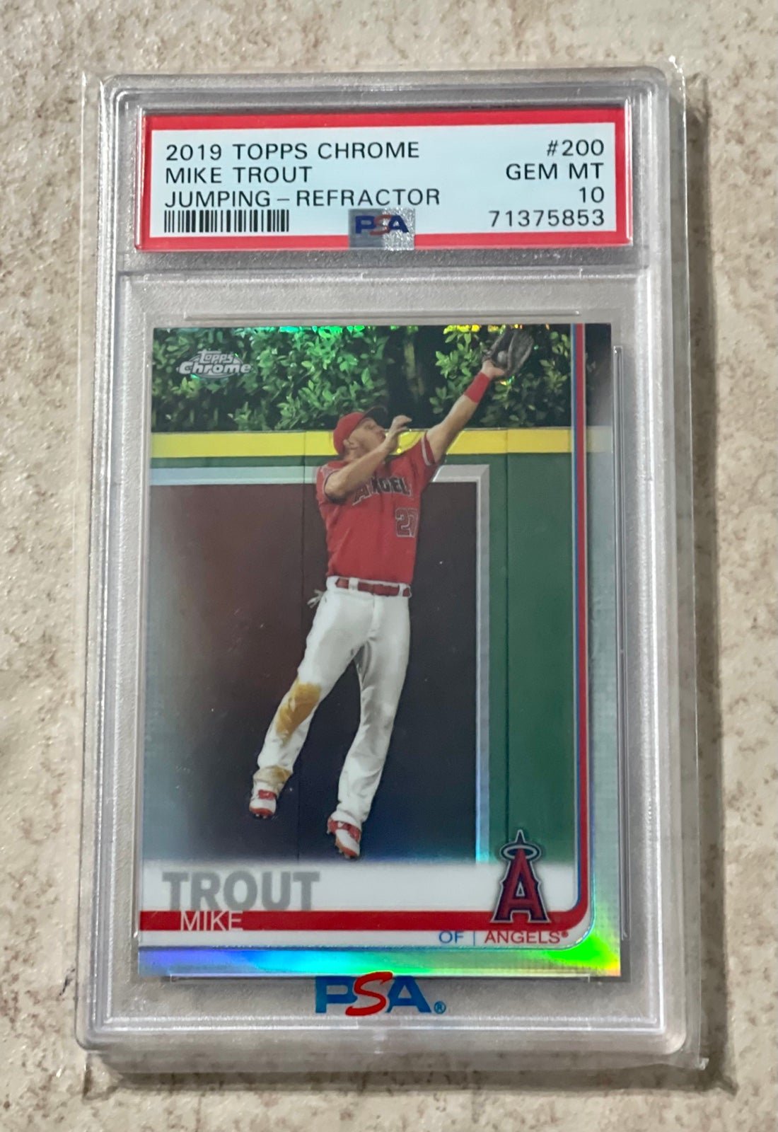 2019 Topps Chrome Mike Trout REFRACTOR PSA 10 Gem Mint