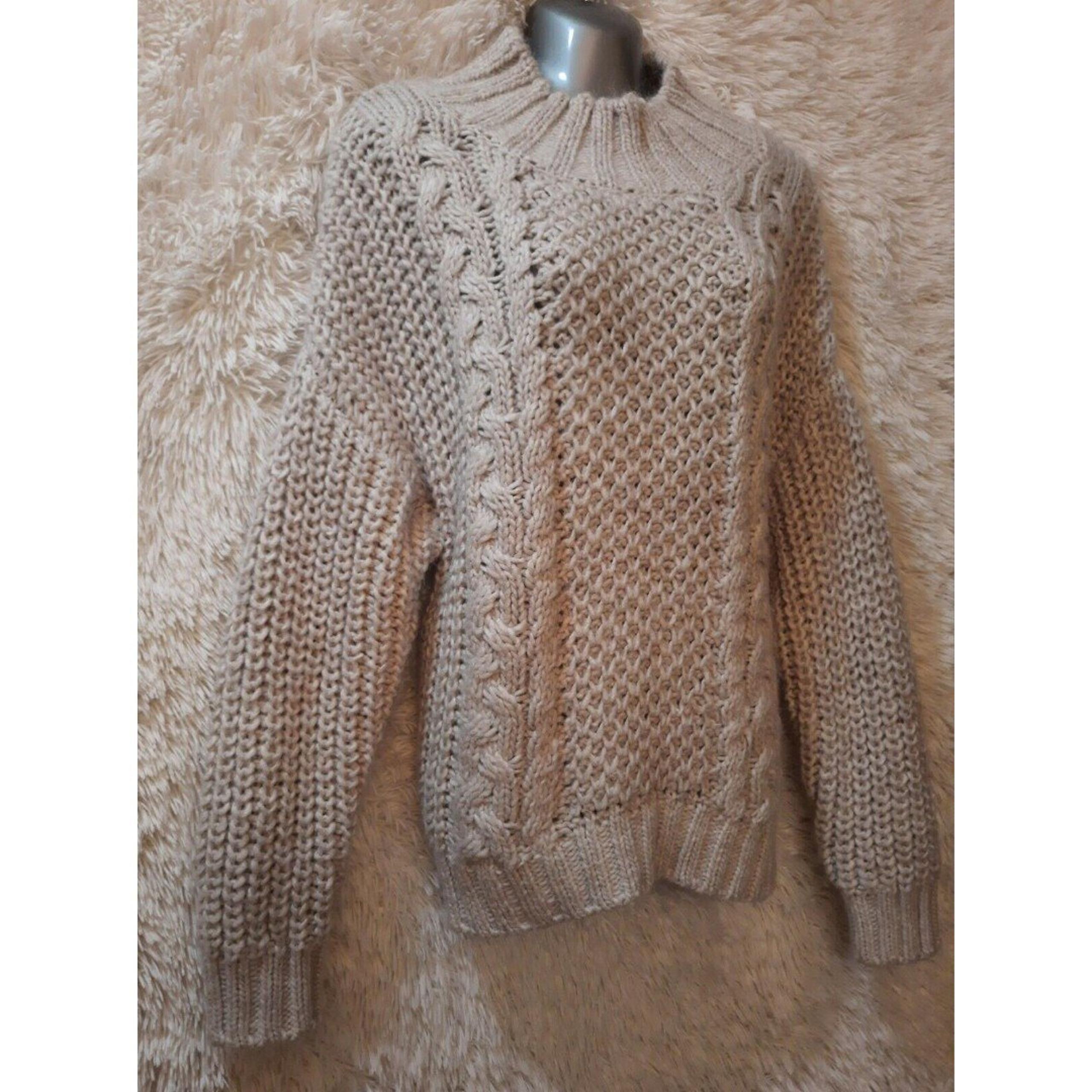 NEW UNIVERSAL THREAD Beige Chunky Sweater Women Large Turtleneck Oversized