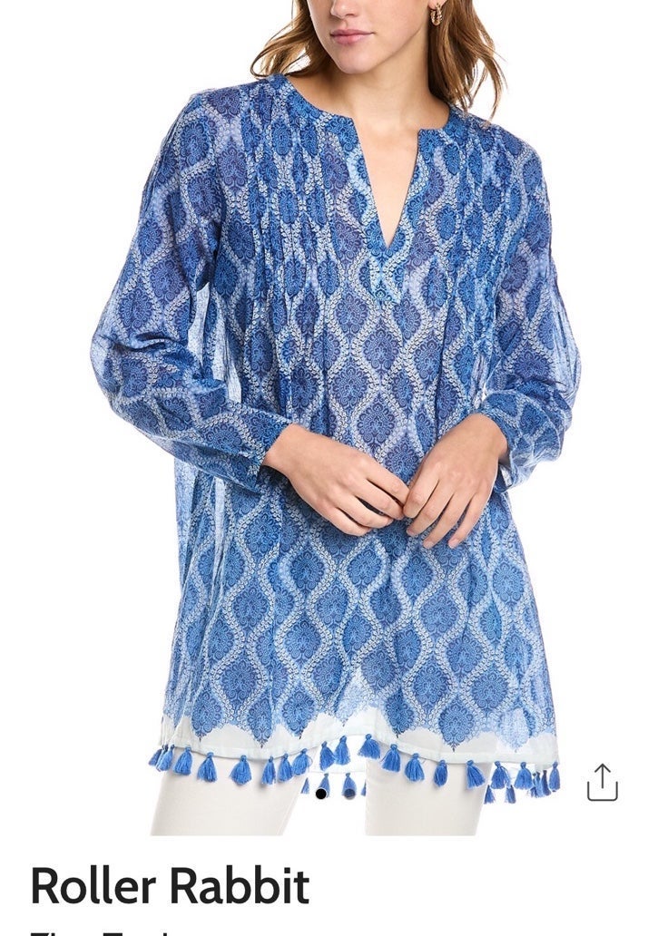 Roller Rabbit Ziva Tunic. Size S. Brand NEW. MSRP 148.