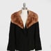 Vintage Franklin jacket 1950's Persian Black Lamb Mink Collar Small