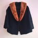 Vintage Franklin jacket 1950's Persian Black Lamb Mink Collar Small