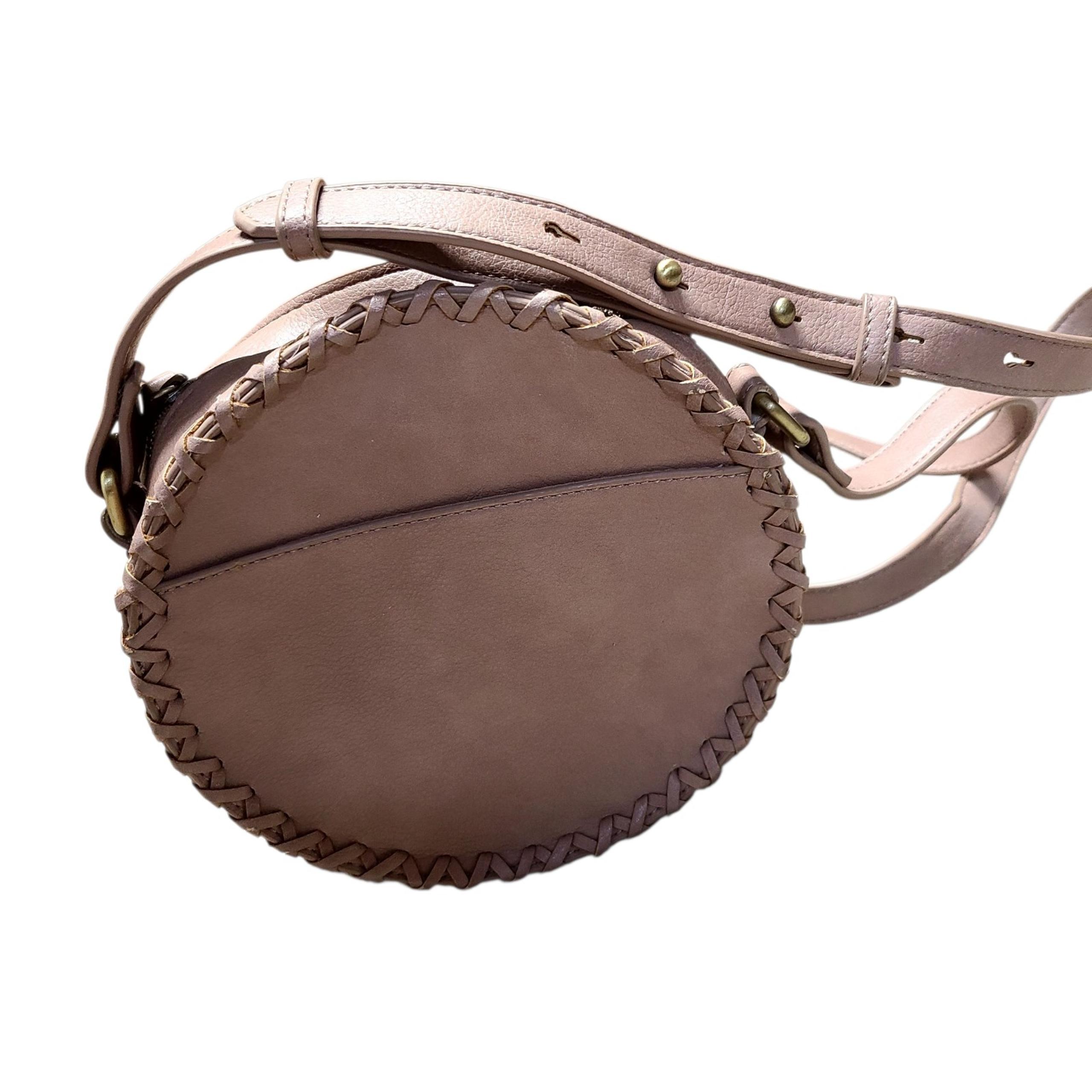 American Eagle Pink Vegan Leather Round Bag Shoulder Bag Cross Body Handbag