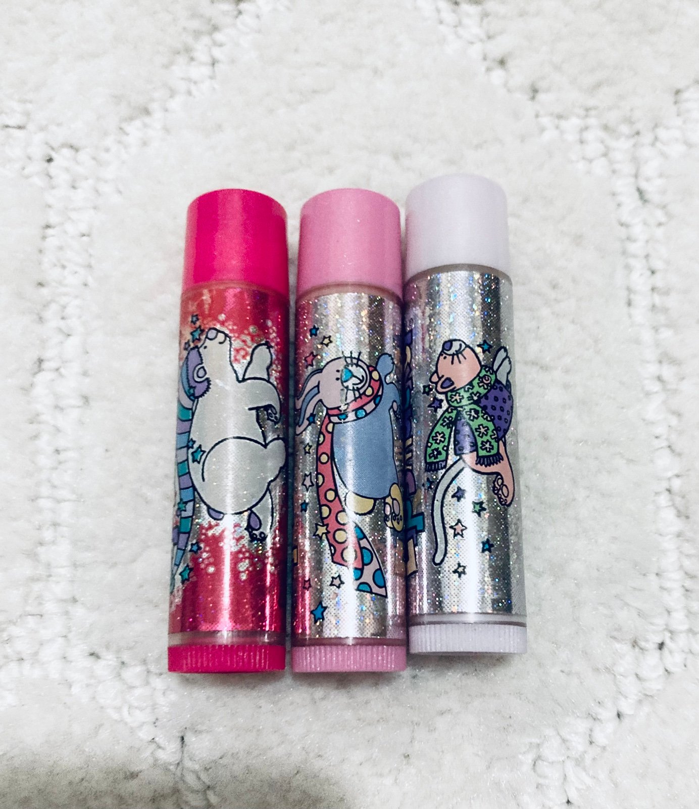 Vintage Bonne Bell Y2k Pet Pals Lip Smackers lip balm 3 tubes bubble font