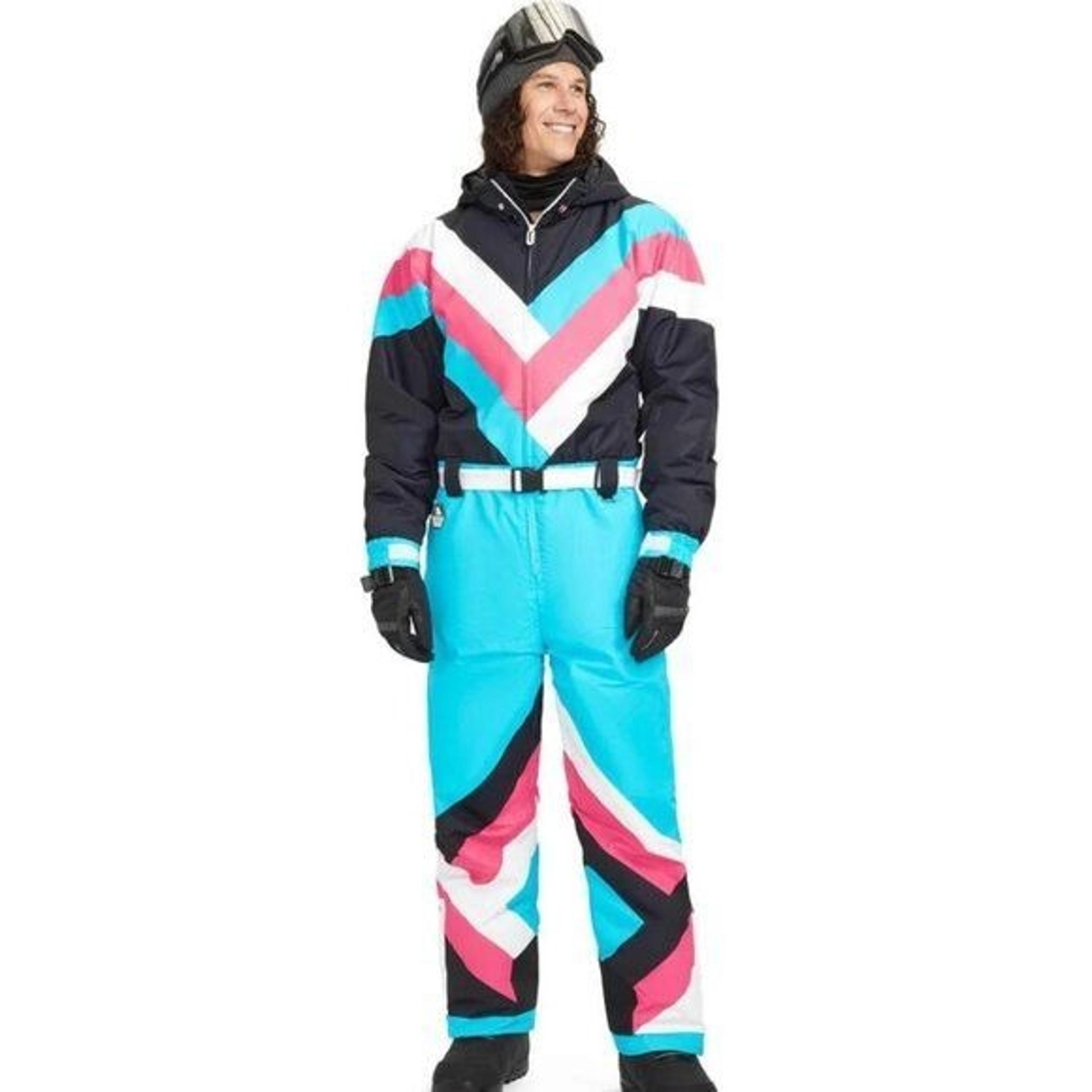 TIPSY ELVES Men's Pastel Pro One Piece Ski & Snowboard Snow Suit Large NWT
