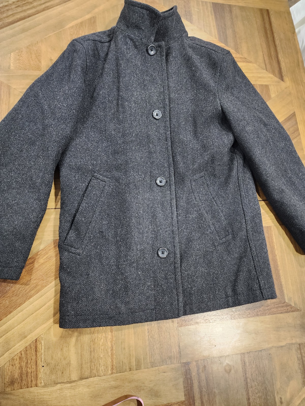 Nautica Heather Grey Jacket Classic Pea Coat Mens Medium