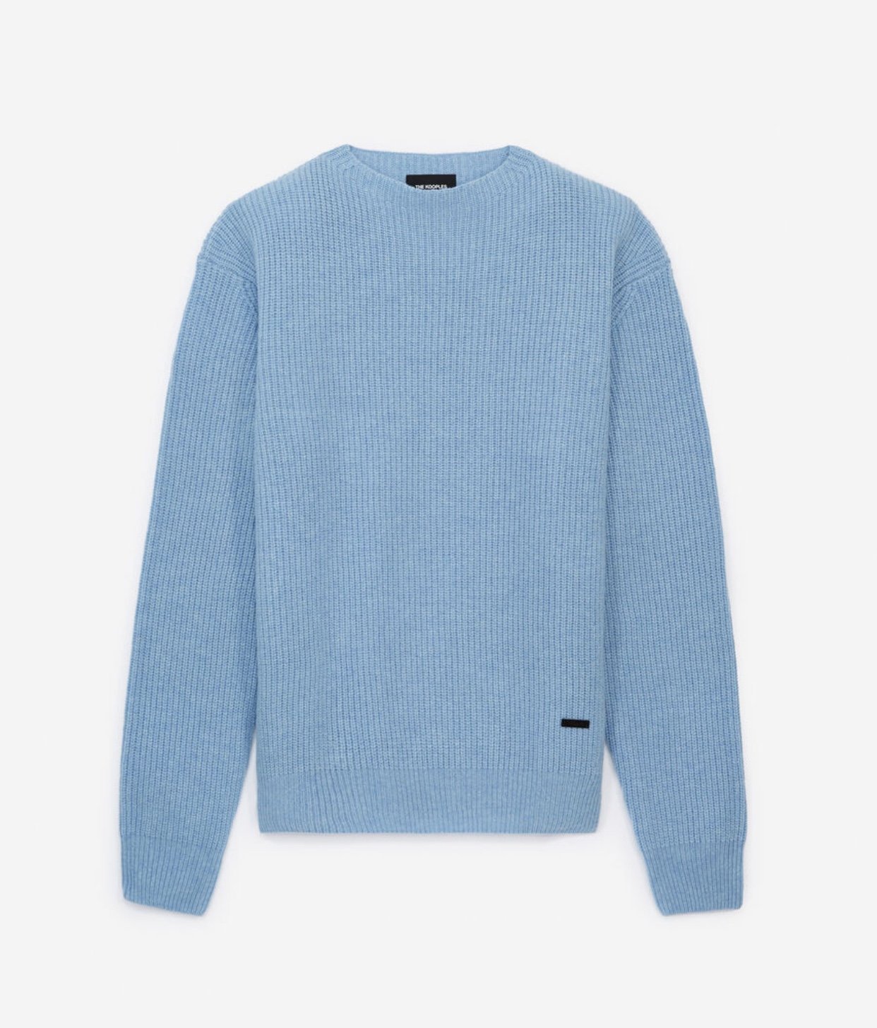 The Kooples Men’s Sky Blue Sweater In Wool With Crew Neck