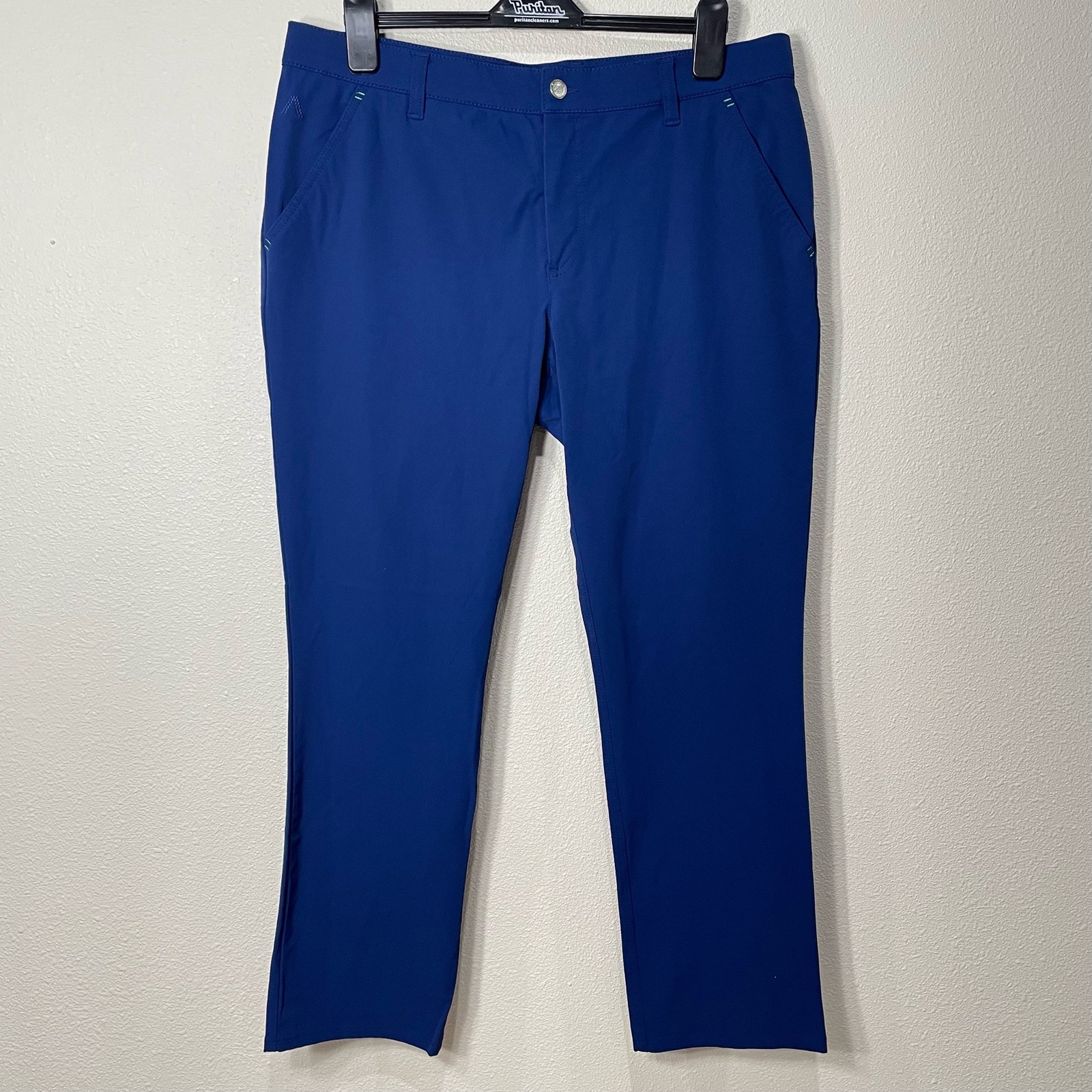 Alberto Golf Mens Blue Modern Fit Pro 3x Dry Cooler Pants Size 54 US 38