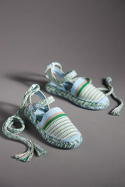 NEW Anthropologie Amambaih Amparo Platform Espadrille Flats Womens 9 Boho Hippie