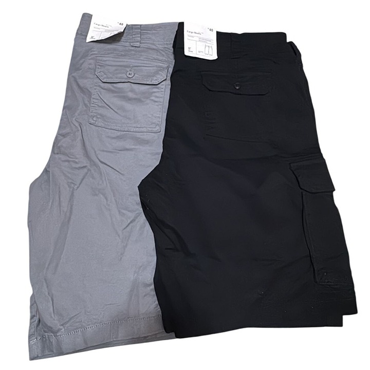 Set of 2 Cargo Shorts (Size- 40)(Inseam- 11 ) Goodfellow & Co (BLACK & GRAY)