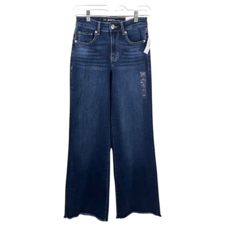Maurices Women’s Size 4 High Rise Wide Leg Super Stretch Blue Jeans NEW!