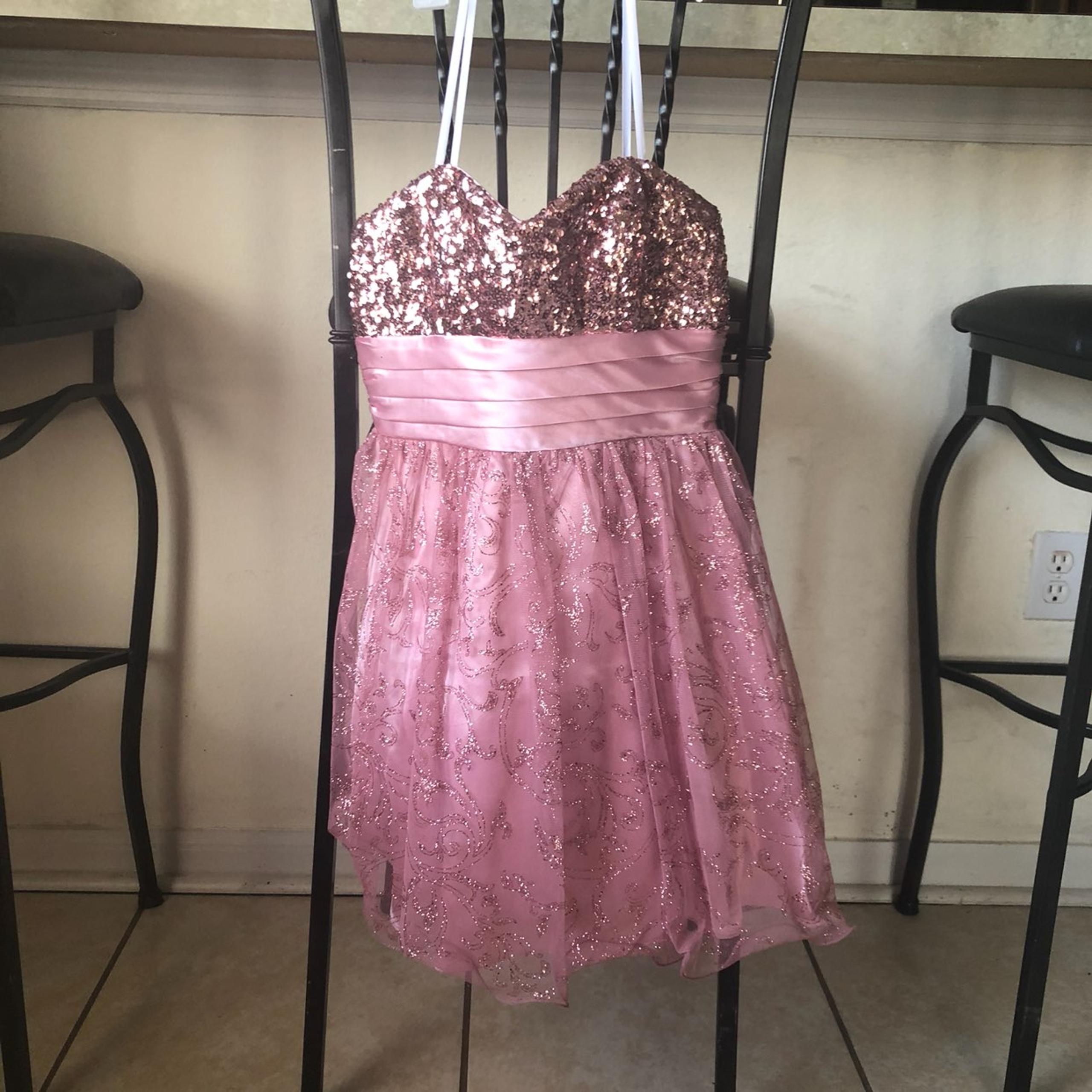 Pink Glitter Short Dress