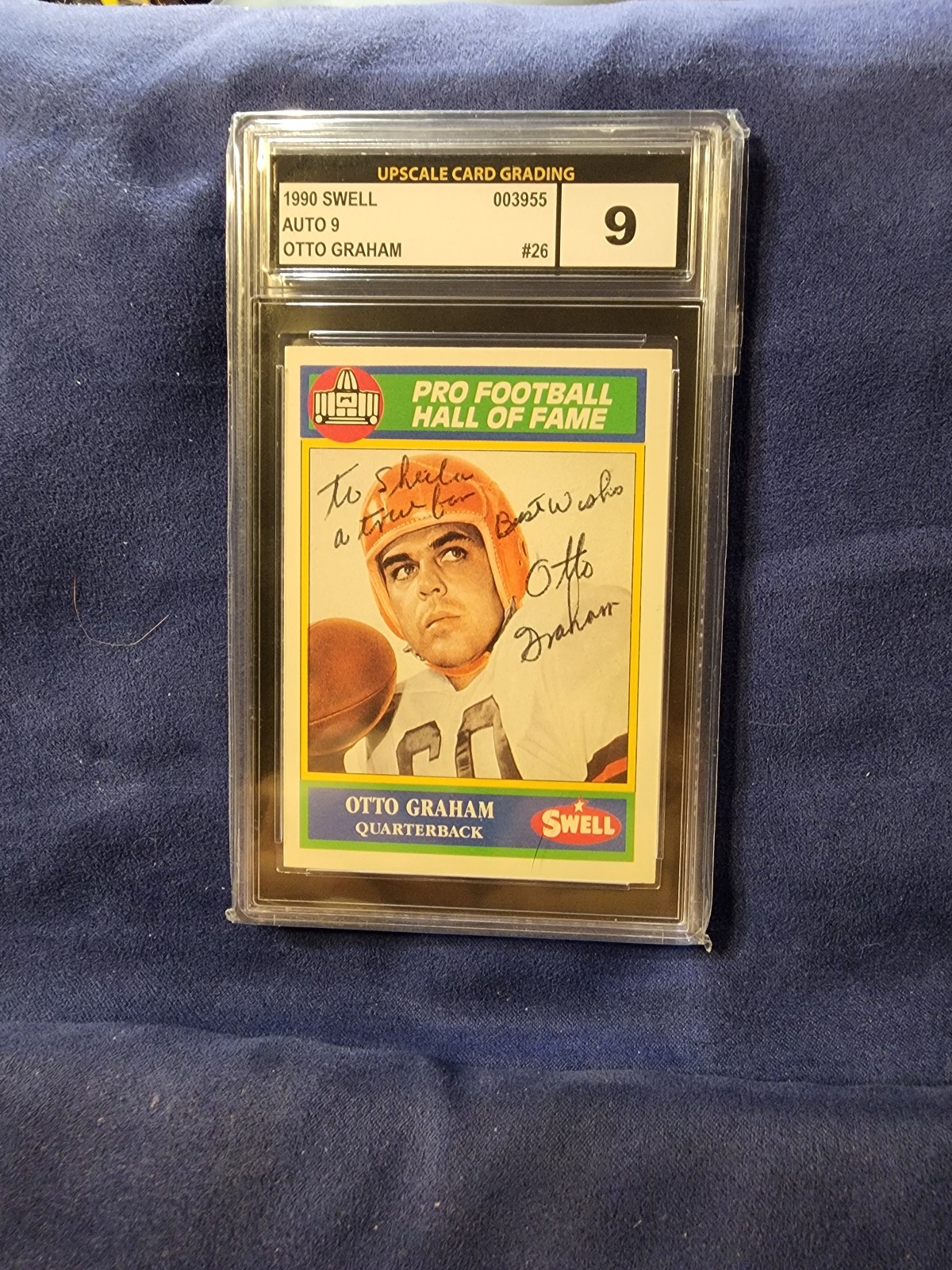 Otto Graham Signed 1989 Swell Greats Autographed#26 UCG MINT 9