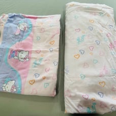 VINTAGE SANRIO HELLO KITTY PINK PURPLE 1999 SHEETS SET TWIN SIZE Rare HTF