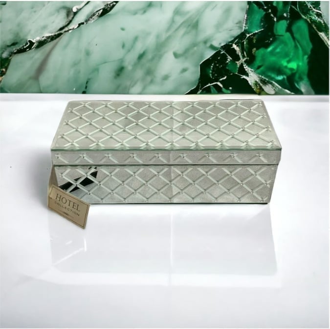 Large Jewelry Box Hotel Collection Mirrored Keepsake Box Jewelry Storage Trinket
