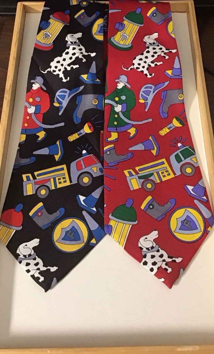 Set of two Dalmatian ties