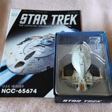 Star Trek Eaglemoss # 122 U.S.S. Yeager NCC 65674 New + Magazine Excellent