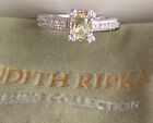 Judith Ripka Sterling Pale Yellow Emerald Cut Ring. 7