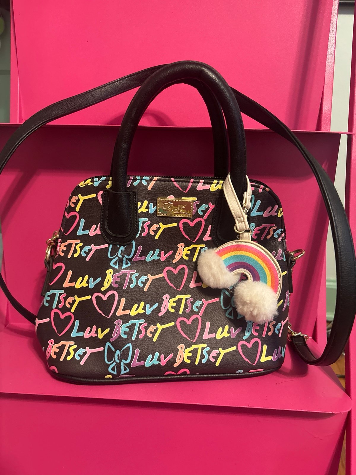 Betsey johnson rainbow bag deals