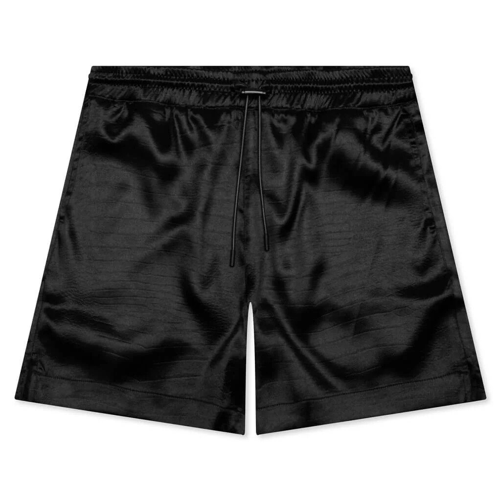 RtA Clyde Shorts Black Embossed Crocodile Size Mens Medium