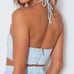 Blue Plaid Halter Crop Top