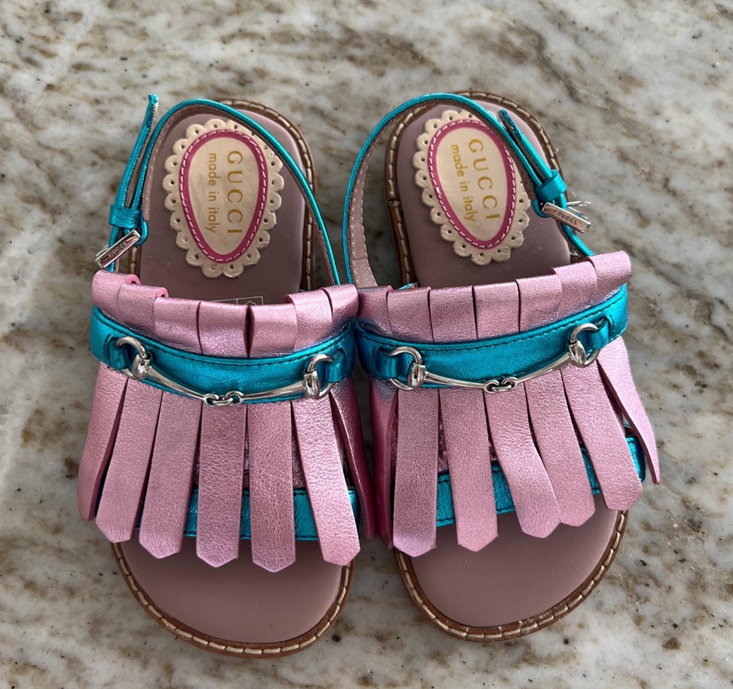 Gucci Sandals - Metallic Leather