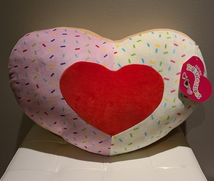 Red Squishmallow Valentine's Heart Pillow Canadian Exclusive