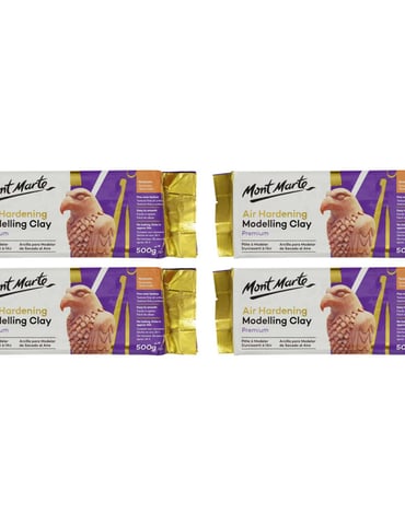 Lot of 5 x Mont Marte Air Hardening Modeling Clay | Terracotta & White