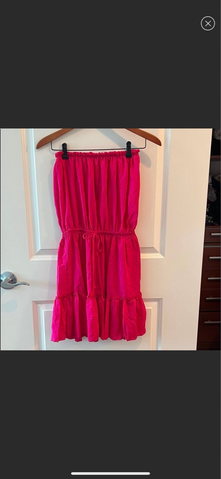 Juniper Blu Hot Pink Strapless Dress NWT Size S