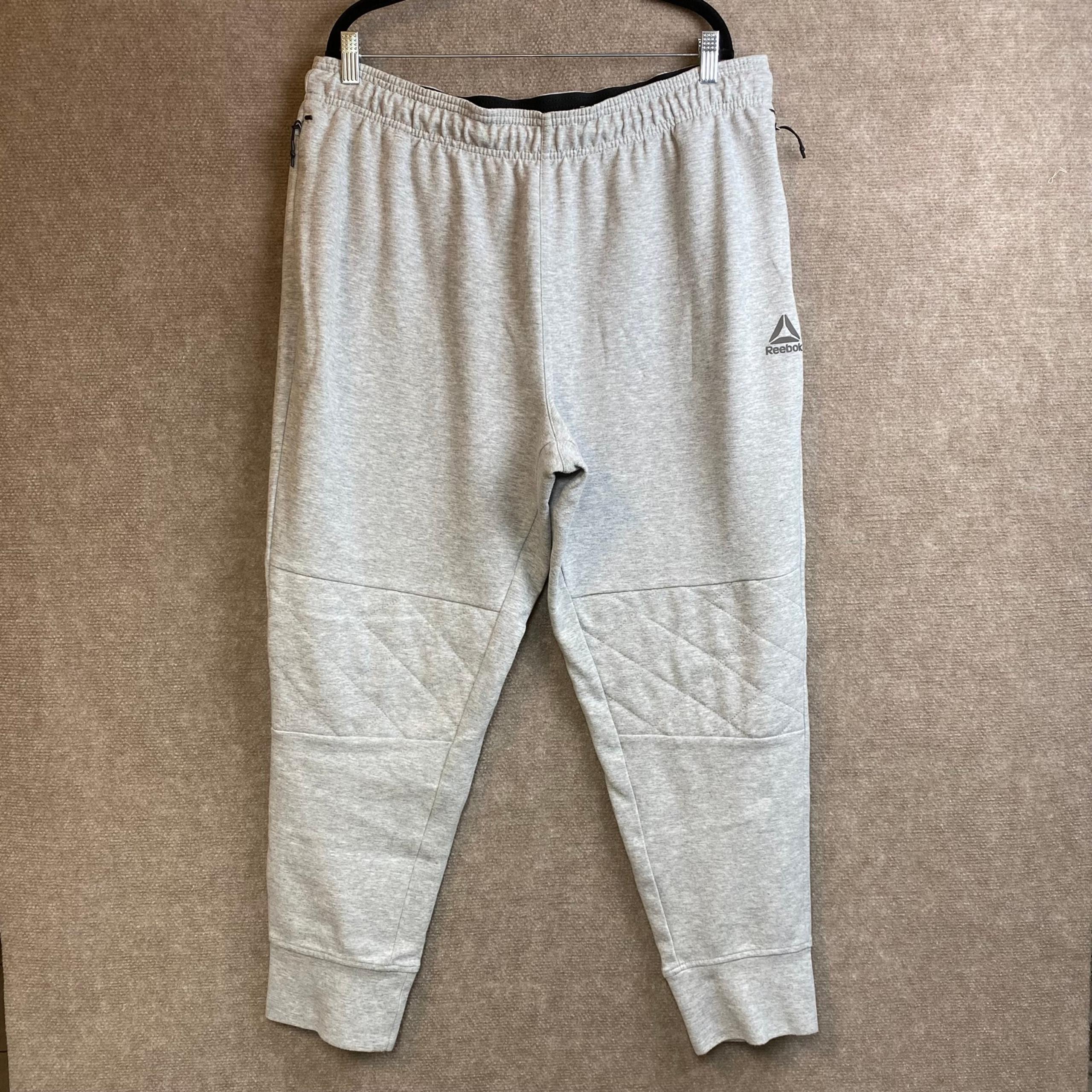 Reebok Men Gray Sweatpants Size XL Zip Pockets