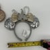 Disney Parks Silver Castle Rose Gold Headband Minni Ears Bow Ornaments Lot Of 2