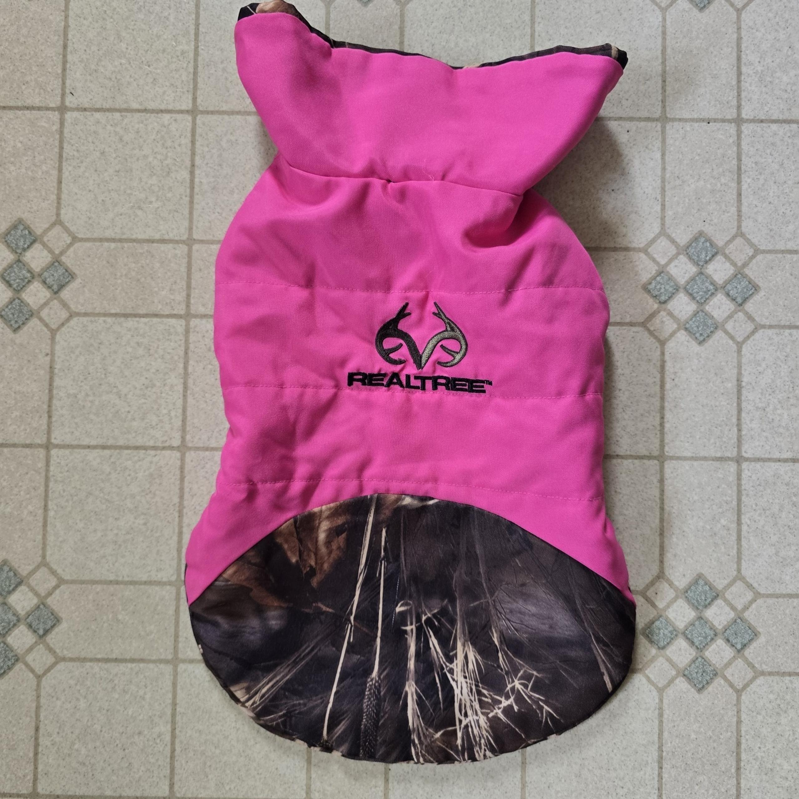 Realtree Hot Pink Waterfowl Camo Dog Winter Jacket Coat Medium Waterproof