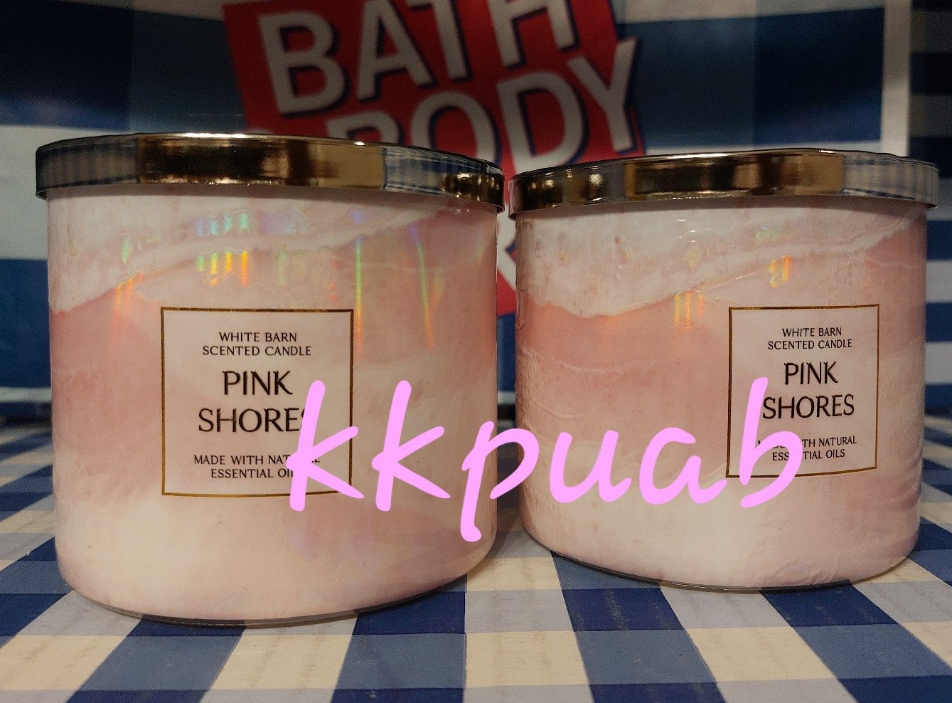 Bath & Body Works Pink Shores Candle x 2