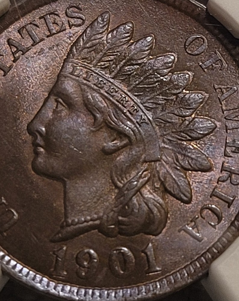 1901 Indian Head Cent MS64BN NGC graded