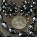 Hollywood Regency VENDOME Faceted Black AB Crystal Glass Necklace & Earring Set