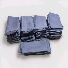 Huck Cleaning Towels 44 Pack Blue Reusable Low-Lint Surgical Cotton Cloth 15x15