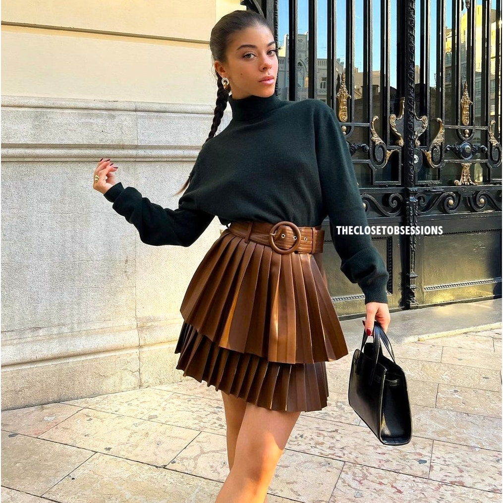 ZARA BLOGGER FAVE!!! Belted Mini Skirt NWT LAST ONE!!!